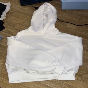 Dazy x Star Series white over-sized hoodie